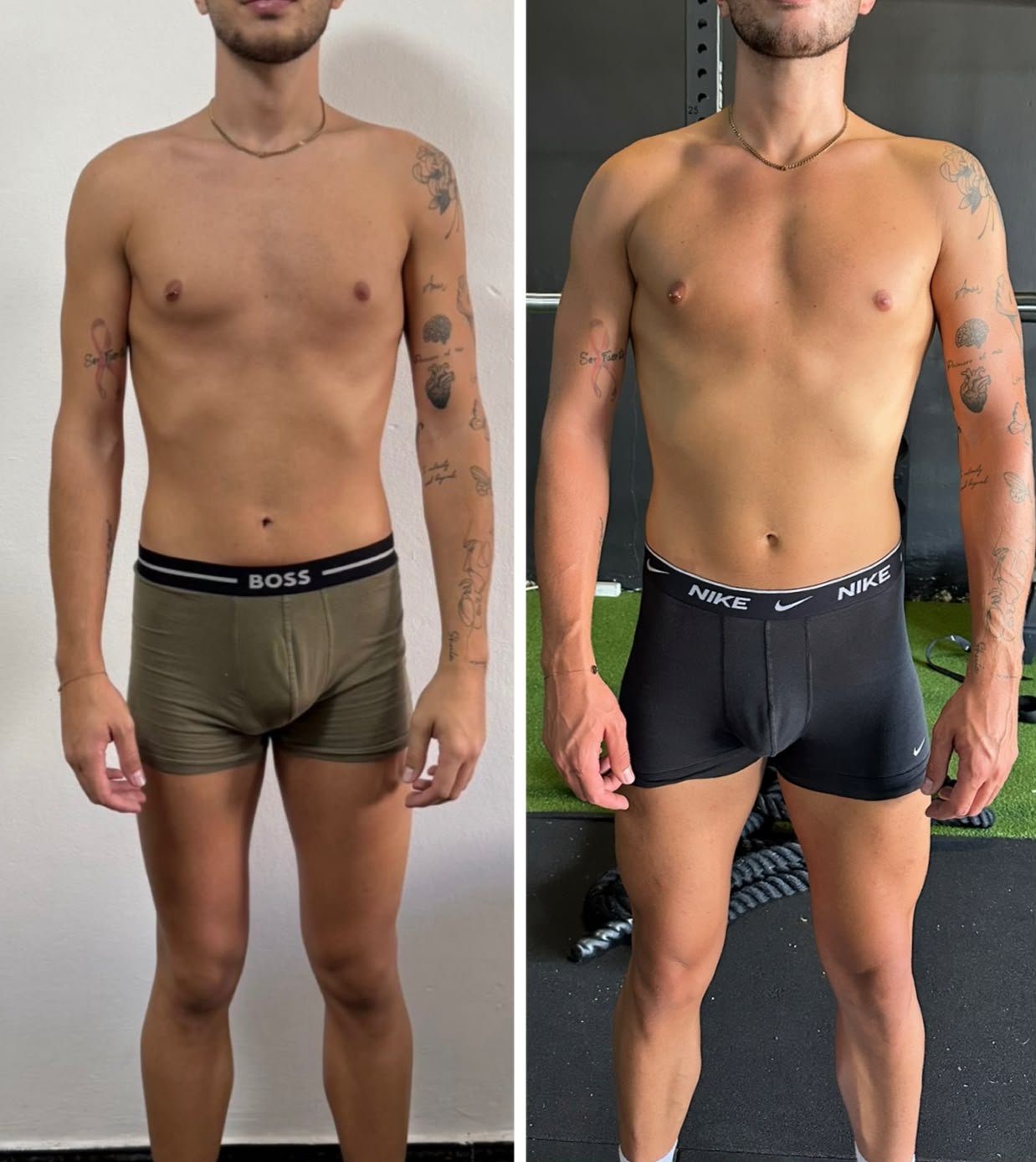 Cambio físico de Yauzet: antes y después